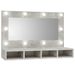 Armoire à miroir avec LED Gris béton 90x31,5x62 cm - Photo n°1