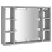 Armoire à miroir avec LED Sonoma gris 76x15x55 cm - Photo n°3