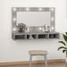 Armoire à miroir avec LED Sonoma gris 90x31,5x62 cm - Photo n°1