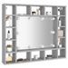 Armoire à miroir avec LED Sonoma gris 91x15x76,5 cm - Photo n°6