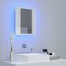 Armoire à miroir de bain à LED Blanc brillant 40x12x45 cm - Photo n°4