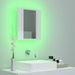 Armoire à miroir de bain à LED Blanc brillant 40x12x45 cm - Photo n°6