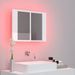 Armoire à miroir de bain à LED Blanc brillant 60x12x45 cm - Photo n°5