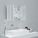 Armoire à miroir de bain à LED Blanc brillant 60x12x45 cm - Photo n°7