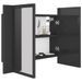 Armoire à miroir de bain à LED Gris brillant 60x12x45 cm - Photo n°1