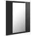 Armoire à miroir de bain à LED Noir brillant 40x12x45 cm - Photo n°8