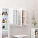 Armoire à miroir de bain Blanc brillant 80x20,5x64 cm - Photo n°4