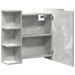 Armoire à miroir de bain Gris béton 80x20,5x64 cm - Photo n°7