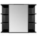 Armoire à miroir de bain Noir brillant 80x20,5x64 cm - Photo n°1