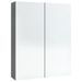 Armoire à miroir de salle de bain 60x15x75 cm MDF Anthracite - Photo n°1