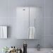 Armoire à miroir de salle de bain Blanc 60x15x75 cm MDF - Photo n°2