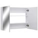 Armoire à miroir de salle de bain Blanc 80x15x60 cm MDF - Photo n°1