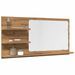 Armoire à miroir de salle de bain chêne artisanal 90x11x45 cm - Photo n°1