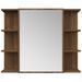 Armoire à miroir de salle de bain Chêne brun 80x20,5x64 cm Bois - Photo n°6