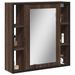 Armoire à miroir de salle de bain chêne marron bois ingénierie - Photo n°1