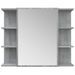 Armoire à miroir de salle de bain Sonoma gris 80x20,5x64cm Bois - Photo n°6