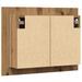 Armoire à miroir LED chêne artisanal 60x12x45cm bois ingénierie - Photo n°9