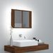 Armoire à miroir LED Chêne marron 60x12x45 cm Bois d'ingénierie - Photo n°2