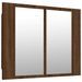 Armoire à miroir LED Chêne marron 60x12x45 cm Bois d'ingénierie - Photo n°1