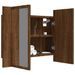 Armoire à miroir LED Chêne marron 60x12x45 cm Bois d'ingénierie - Photo n°7