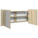 Armoire à miroir LED chêne sonoma 100x12x45cm bois d'ingénierie - Photo n°1