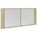 Armoire à miroir LED chêne sonoma 100x12x45cm bois d'ingénierie - Photo n°3