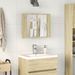 Armoire à miroir LED chêne sonoma 60x12x45 cm bois d'ingénierie - Photo n°4