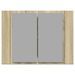 Armoire à miroir LED chêne sonoma 60x12x45 cm bois d'ingénierie - Photo n°7