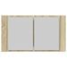 Armoire à miroir LED chêne sonoma 80x12x45 cm bois d'ingénierie - Photo n°7