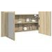 Armoire à miroir LED chêne sonoma 90x12x45 cm bois d'ingénierie - Photo n°6