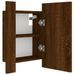 Armoire à miroir LED de salle de bain chêne marron 40x12x45 cm - Photo n°8