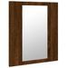 Armoire à miroir LED de salle de bain chêne marron 40x12x45 cm - Photo n°9