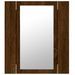 Armoire à miroir LED de salle de bain chêne marron 40x12x45 cm - Photo n°10