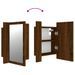 Armoire à miroir LED de salle de bain chêne marron 40x12x45 cm - Photo n°12