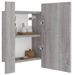 Armoire à miroir LED de salle de bain sonoma gris 40x12x45 cm - Photo n°7