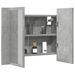 Armoire à miroir LED gris béton 60x12x45 cm bois d'ingénierie - Photo n°5