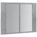 Armoire à miroir LED gris béton 60x12x45 cm bois d'ingénierie - Photo n°6