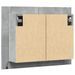 Armoire à miroir LED gris béton 60x12x45 cm bois d'ingénierie - Photo n°9