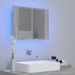 Armoire à miroir LED Sonoma gris 60x12x45 cm Bois d'ingénierie - Photo n°3