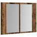 Armoire à miroir LED vieux bois 60x12x45 cm bois d'ingénierie - Photo n°6