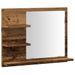 Armoire à miroir salle de bain chêne artisanal 60x10,5x45 cm - Photo n°2