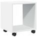 Armoire à roulettes blanc 37x33x42,5 cm bois d’ingénierie - Photo n°7