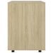 Armoire à roulettes Chêne Sonoma 60x53x72 cm Bois d'ingénierie - Photo n°6