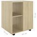 Armoire à roulettes Chêne Sonoma 60x53x72 cm Bois d'ingénierie - Photo n°9