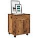 Armoire à roulettes vieux bois 45x38x54 cm bois d'ingénierie - Photo n°1