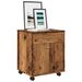Armoire à roulettes vieux bois 45x38x54 cm bois d'ingénierie - Photo n°1