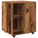 Armoire à roulettes vieux bois 60x53x72 cm bois d'ingénierie - Photo n°7