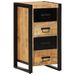 Armoire à tiroir 40x40x90 cm bois de manguier massif brut - Photo n°1