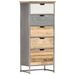 Armoire à tiroirs 45x30x105 cm Bois de manguier massif - Photo n°9