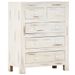 Armoire à tiroirs Blanc 58 x 30 x 75 cm Bois d'acacia massif - Photo n°1